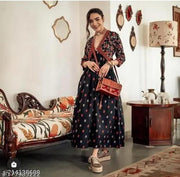 black anarkali gown