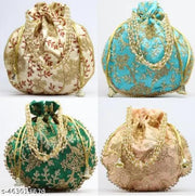 Embroidery Latest Colourful jaipuri Potli's for Women's Girls