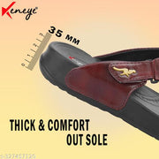 Keneye Fashion Thick Sole Solid Colour Slip On Outdoor Casual Sanda