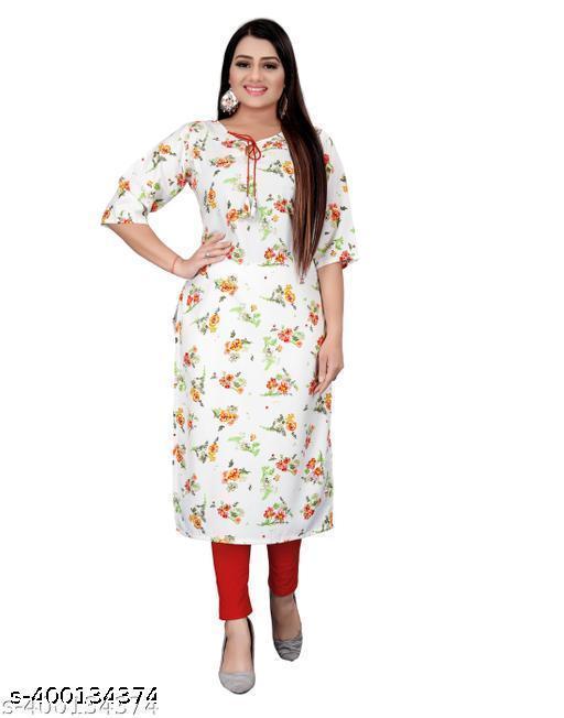 Polyster/Crepe fabric-New Printed Kurti Stylish & Comfortablle Kurtis for Women ,Extra plus Size -S,M,L,XL,XXL,2XL,XXXL,3XL,4XL,5XL,6XL,7XL,8XL ( New Arrival New Design Fashionable Kurti )