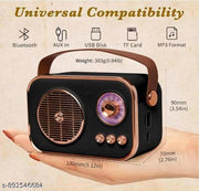 Vintage Retro Aesthetic Bluetooth Speaker - Premium Creamy Gold Design for Home Decor