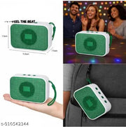 Portable Bluetooth Soundbox with Integrated Carry Strap, Rechargeable Battery, and Universal Smartphone Compatibility