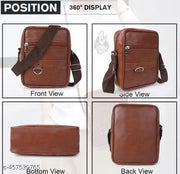 Stylish Professional Casual Synthetic Leather Unisex Bag/Shoulder Bag for Men/Travel Bag/Cross Body Bag/Office Business Bag/Messenger Bag/Stylish Sling Bag for Men & Women