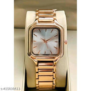 Bolun Square Silver Dial Rose Belt Ladies And Women Watch