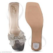 JM LOOKS Women's Fashion Transparent Backstrap Sandals|Stylish Design Heels for Girls| Kitten Heels for women| Women Footwear