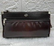 FLIKKER: Casual Women's Attractive Solid Clutch Women's Multi Zip Daily Use Brown Clutches Handbag for Girls Mobile Purse Women