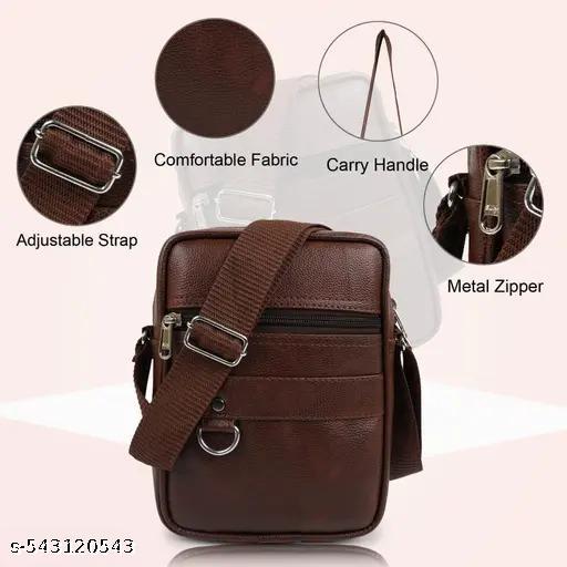 New attractive leather sling bag for men and womeni