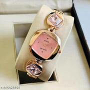 New Fancy Solid Dial Attractive Metal Chain Attractive Bracelet Analog Watch for Women