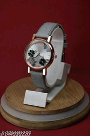 Endeavour Branded Flower Designer Round Dial with Multi-Colour Stylish Leather belt watch from Girl's and Women's