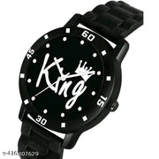 HRV AV 126 Black Pu And Leather Bracelet Men Watch