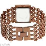 HRV Brown Roman Brown Zali Belt Square Women And Girls Analog Watch