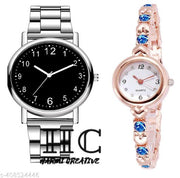 Men and Women Couple Watch Combo Men Womens Watch - for Couple Wrist Causul Watch - For Boys & Girls