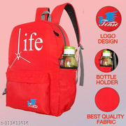 Tense Life Casual Multipurpose Backpack with 15.6" Laptop Compartment (25 ltr) Polyester Backpack for Men and Women, Shoulder Bag for College, Office, Travelling and Camping (Red )