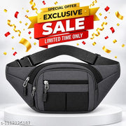 Multi Pocket Waist Bag for Men Women | Fanny Pack Crossbody Sling Bag | Travel Sports Daily Use