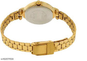 New Golden Chain and Golden Dial DB Small Analog Women's & Girl's Watch