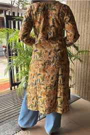 Stylish Cotton Printed Fancy V-neck Kurti