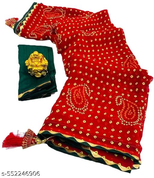BANDHANI SAREE, BANDHEJ SAREE, CHUNRI SAREE, RED SAREE, MATAJI SAREE, SAREE, SAREES FOR WOMEN, SAREES UNDER 400