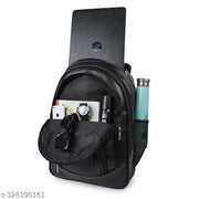 Casual Vegan Leather Office College Laptop Shoulder Business Unisex Backpack