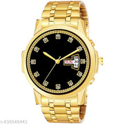 Golden Day & Date Men's Watch - Premium Style and Precision