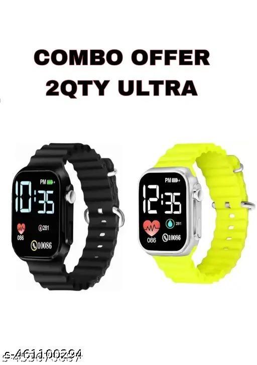 Black+parrot 2qty ultra combo digital watch men & women