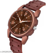 HRV Kacho Copper Roman Brown Pu Men Watch