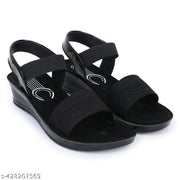 flotac casual sandel for womens / girls | lightweight & Anti-skid (Black)