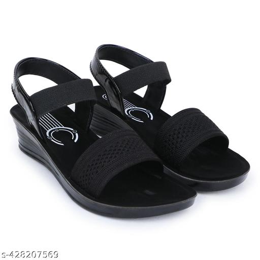 flotac casual sandel for womens / girls | lightweight & Anti-skid (Black)