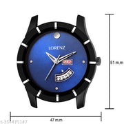 Lorenz Black Day Date Edition Blue Dial Men's Analog Watch