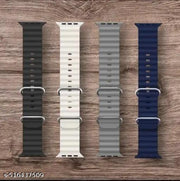 watch strap 4pc (Black Grey White &Blue )