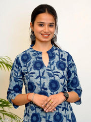 Neha Trendy _ A_Line Straight Printed Kurta For Women