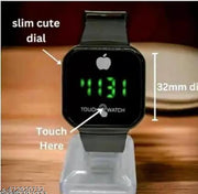 Latest Trendy Design Stylish BlacK Colour Slim Touch Screen LED Light Watch for boys & girls