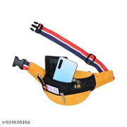 gratitude yellow & Black Waist Bag for Men & Women