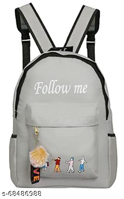 Follow Me Print Backpack for Women, College bags for girls Small Women Backpacks | School Bag for Girls