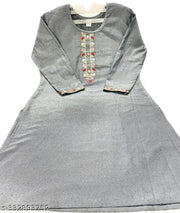 woolen embroidery kurti.