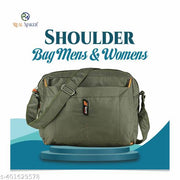REAL MAKER  Stylish Small Cotton Sling Cross  Travel Office Business Messenger One Side Shoulder Bag For Men Women [GRAY]