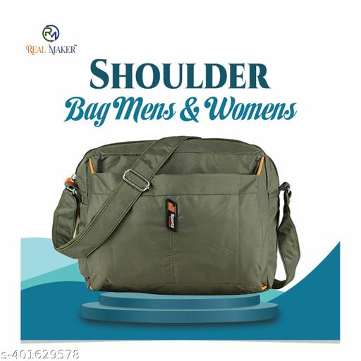 REAL MAKER  Stylish Small Cotton Sling Cross  Travel Office Business Messenger One Side Shoulder Bag For Men Women [GRAY]