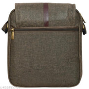 LOREM Khaki Stylish Linen Textured Cross Body Sling Bag For Men SL08