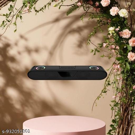 Portable Bluetooth Speaker, 16 Watts, Upto 8h Backup, Dual Drivers + Dual Passive Radiators, Call Function, Bluetooth v5.3 | USB | mSD| AUX, TWS, RGB LED