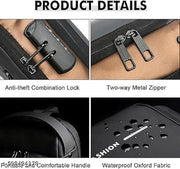 Sling Bag for Men Women, Anti-Theft Crossbody Chest Bag with USB Charging Port, Waterproof Shoulder Backpack, Hard Shell Travel Messenger Bag for Hiking, Camping, Daily Use