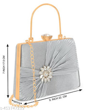 Women's Fashion Bridal Fancy Clutch Perfect for Weddings and Special Occasions | Stylish Designer Clutch for Brides | Stylish and Trendy Handbag to Complete Your Bridal Look