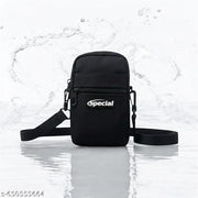 Compact Black Side Bag for Men | Small Messenger Bag with Adjustable Strap Trendy Cross Body Bags waist bag men and women