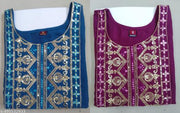Women Ethnic Wear Rayon Embroidery Gala Kurti, Size -S, M, L, XL, XXL, 2XL, New Design & Fashionable Kurti, Pack of 2 (Combo of 2)