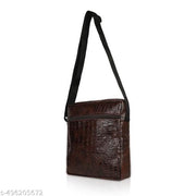 Sigma PU Leather Messenger Slings Bag, Cross Bodey Travel/Office One Side Shoulder Bag for Men women (Capacity - 7L)