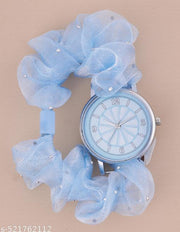 Analog Scrunchie Korean Fashion Style  Watch For women and Girls