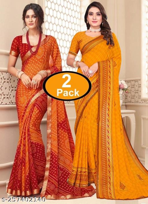 Comfortable Georgette Printed Daily Wear Saree with unstitched Blouse Piece, New Arrival Latest saree, Trending Saree