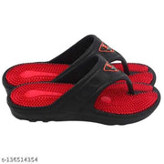 TieFit Men's Accupressure Non-Slip Slippers & TieFit Men's Thong Slipper Combo Pair Of 2