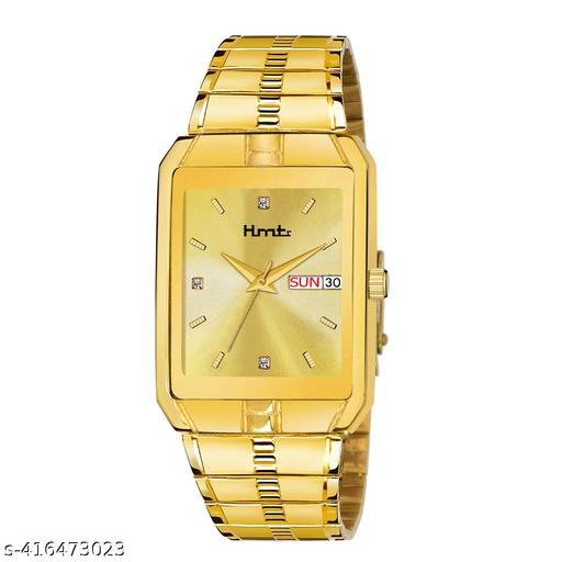 HMTR GP GOLDEN DAY AND DATE ANALOG WATCH FOR MEN AND BOYS