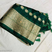 Organza Silk Sarees with stone work