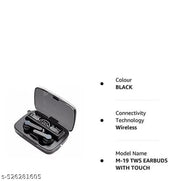 M19 Wireless Earbuds TWS 5.1 Large Screen Dual LED Digital Display Touch Bluetooth Headphones Mini Compact Portable Sports Waterproof Stereo In Ear Earphones