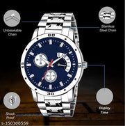 HC HARMI CREATIVE Analog Watch - For Men Steel and  Tranding Pu Belt Quartz Watch Strap For Mens and Boys (Combo Set of 2)